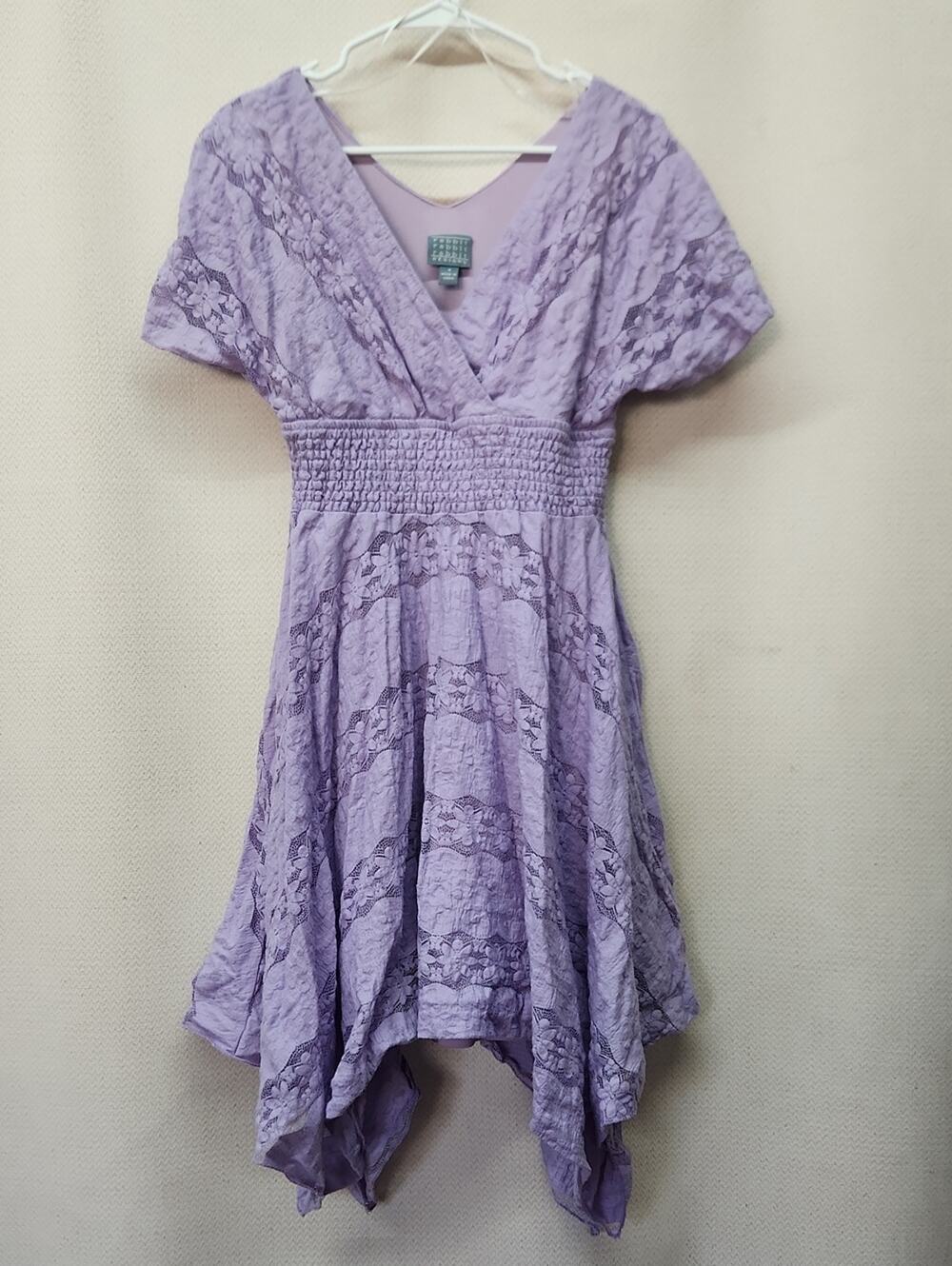 Rabbit Rabbit Rabbit Lavender V-Neck Lace Dress